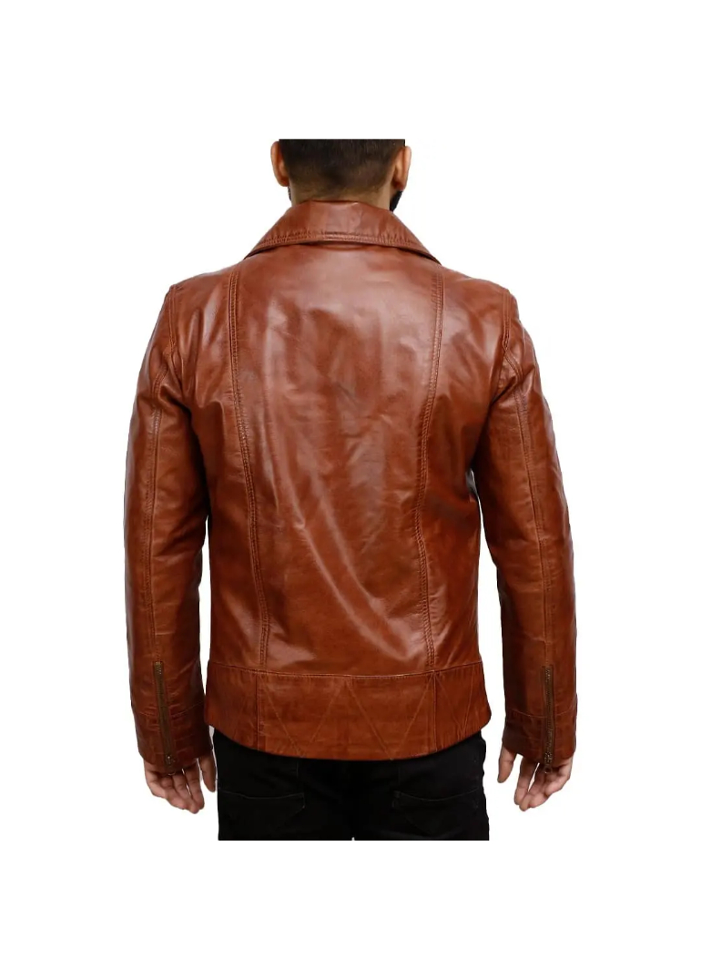 Brown Lambskin Leather Jacket 2 Brown-Lambskin-Leather-Jacket-Back