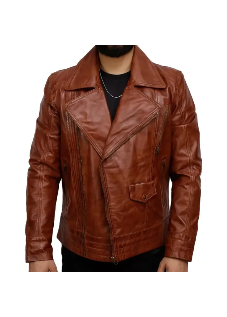 Brown Lambskin Leather Jacket 1 Brown-Lambskin-Leather-Jacket-Front