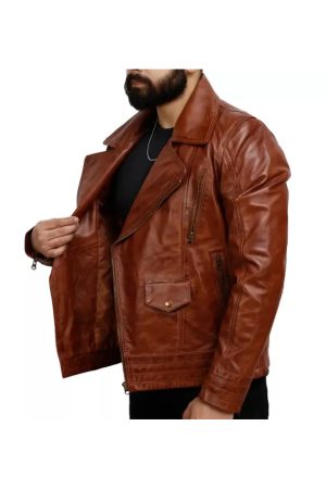 Brown Lambskin Leather Jacket