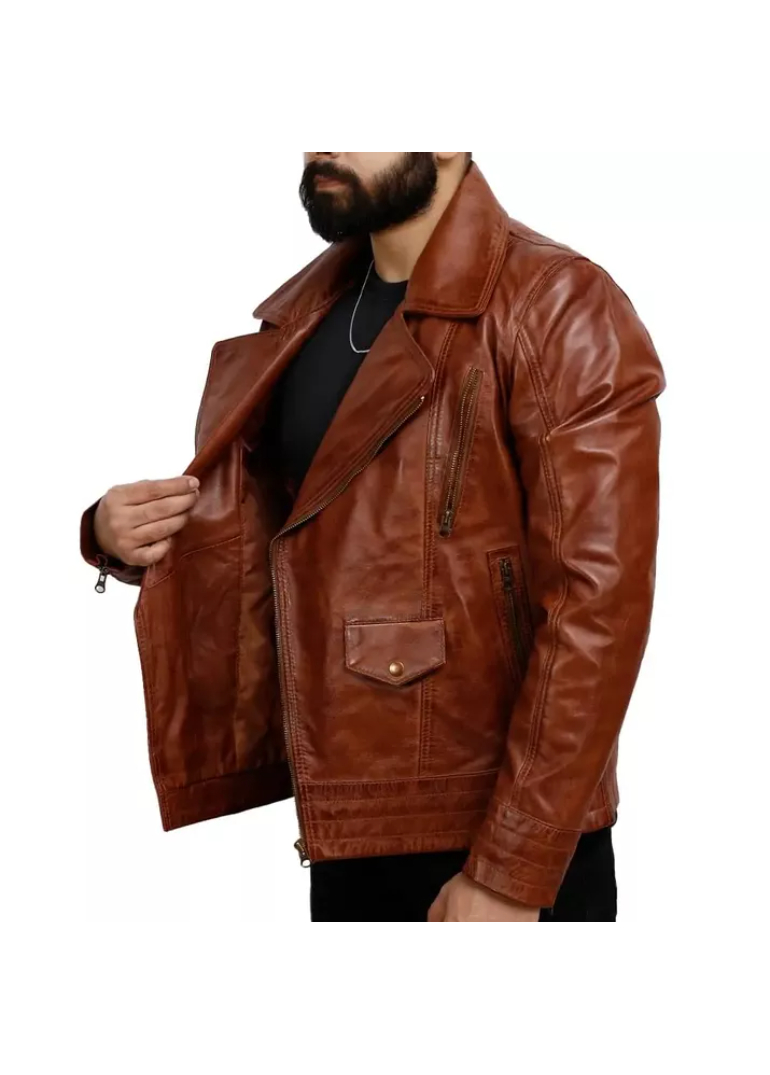 Brown Lambskin Leather Jacket 3 Brown-Lambskin-Leather-Jacket-Right