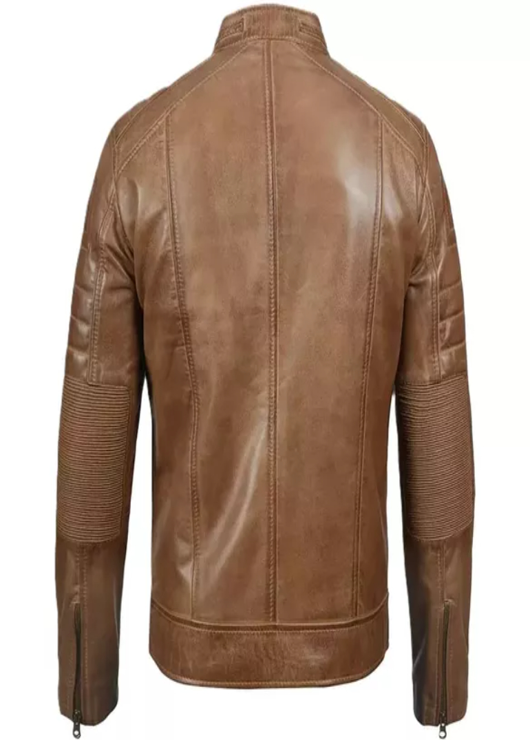 Camel Leather Biker Jacket 2 Camel-Leather-Biker-Jacket-Back