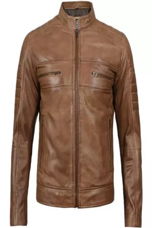 Camel-Leather-Biker-Jacket-Front