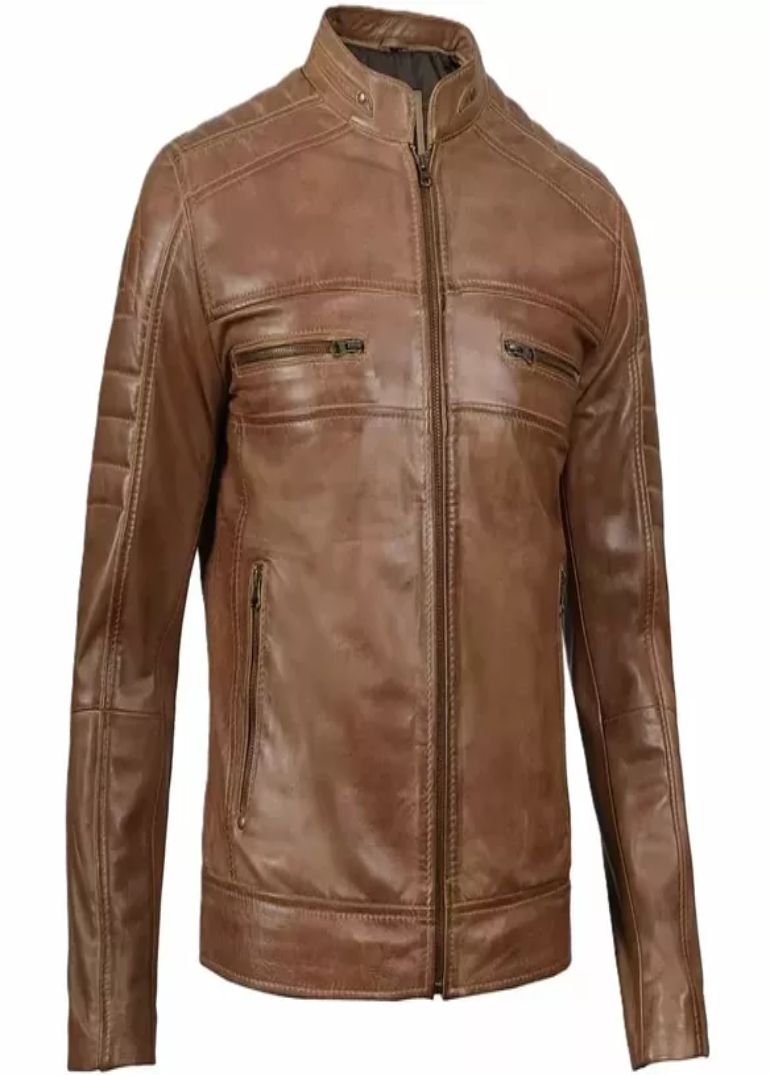 Camel Leather Biker Jacket 3 Camel-Leather-Biker-Jacket-Left