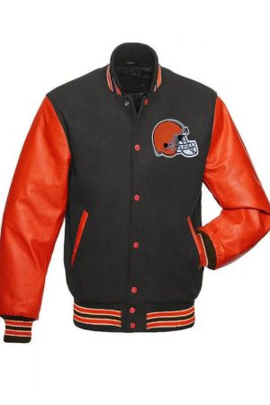 Cleveland Browns Grey and Orange Jacket