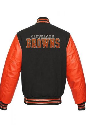Cleveland Browns Grey and Orange Jacket