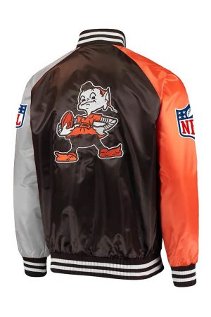 Cleveland Browns Lead Off Varsity Satin Jacket