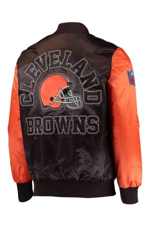 Cleveland Browns Locker Room Throwback Satin Jacket
