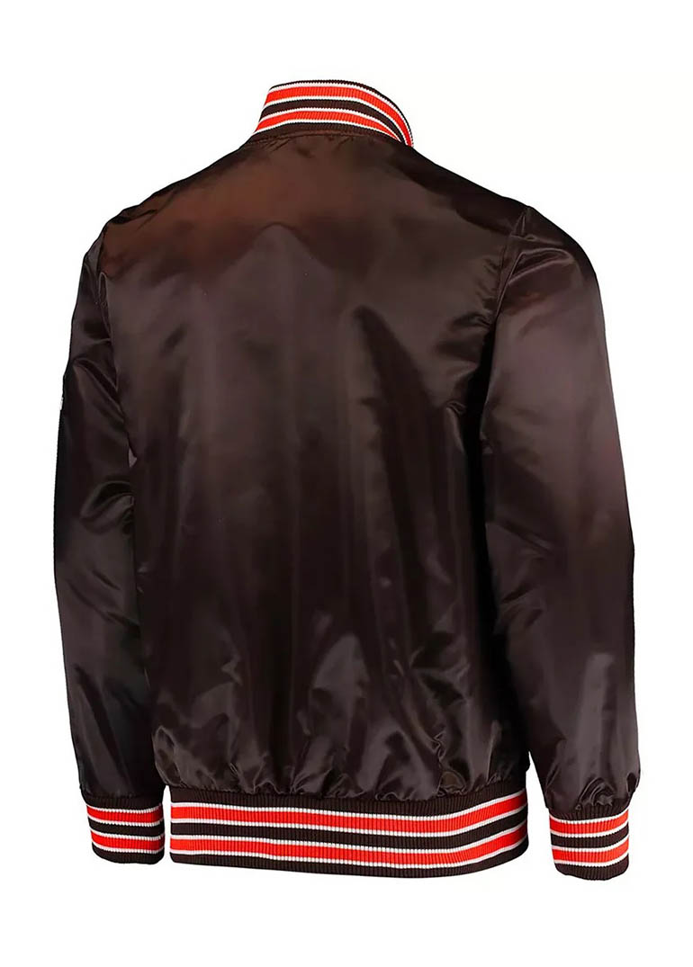 Cleveland Browns The Diamond Retro Satin Jacket 2 Cleveland Browns The Diamond Retro Satin Jacket