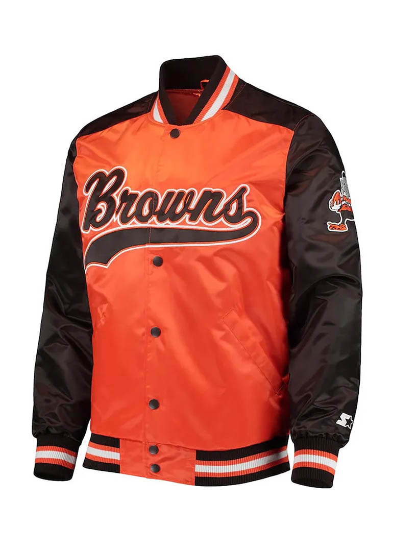 Cleveland Browns The Tradition II Satin Jacket 1 Cleveland Browns The Tradition II Satin Jacket
