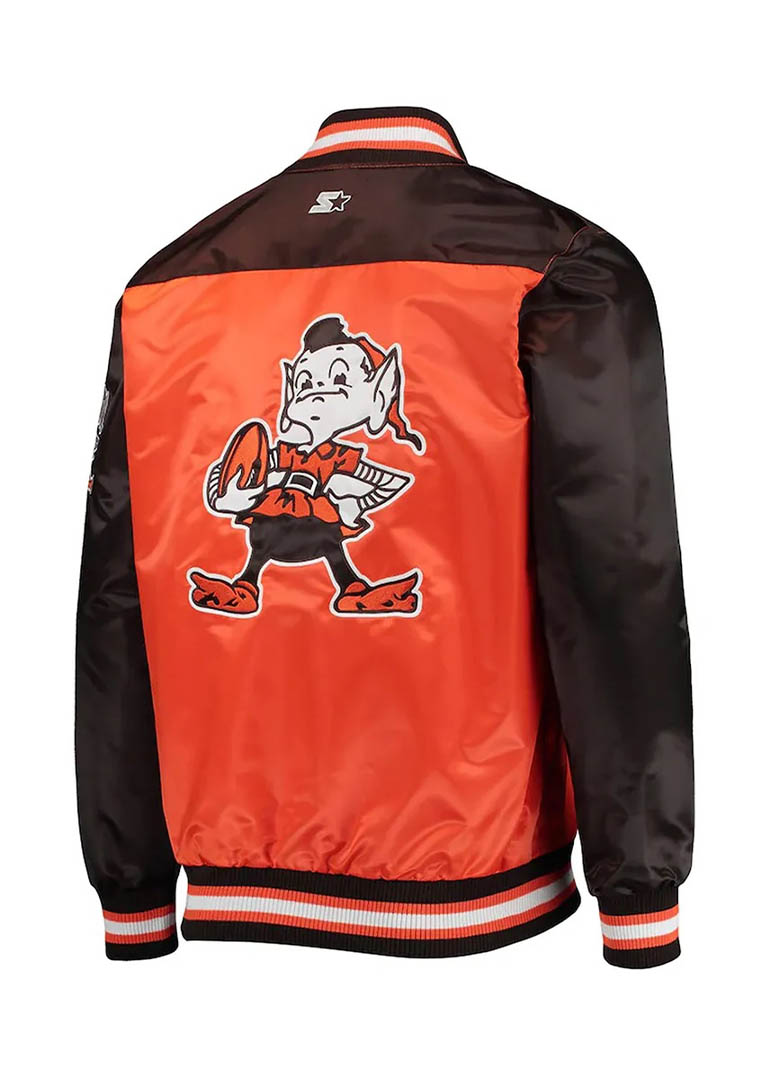 Cleveland Browns The Tradition II Satin Jacket 2 Cleveland Browns The Tradition II Satin Jacket