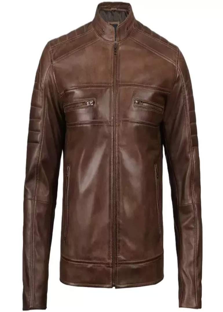 Dark Brown Leather Biker Jacket Mens 1 Dark-Brown-Leather-Biker-Jacket-Mens-Front