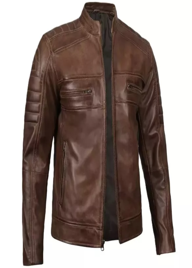 Dark Brown Leather Biker Jacket Mens 3 Dark-Brown-Leather-Biker-Jacket-Mens-Left