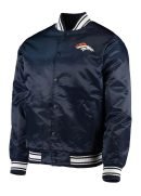 Denver Broncos Locker Room Full-Snap Satin Jacket