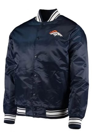 Denver Broncos Locker Room Full-Snap Satin Jacket
