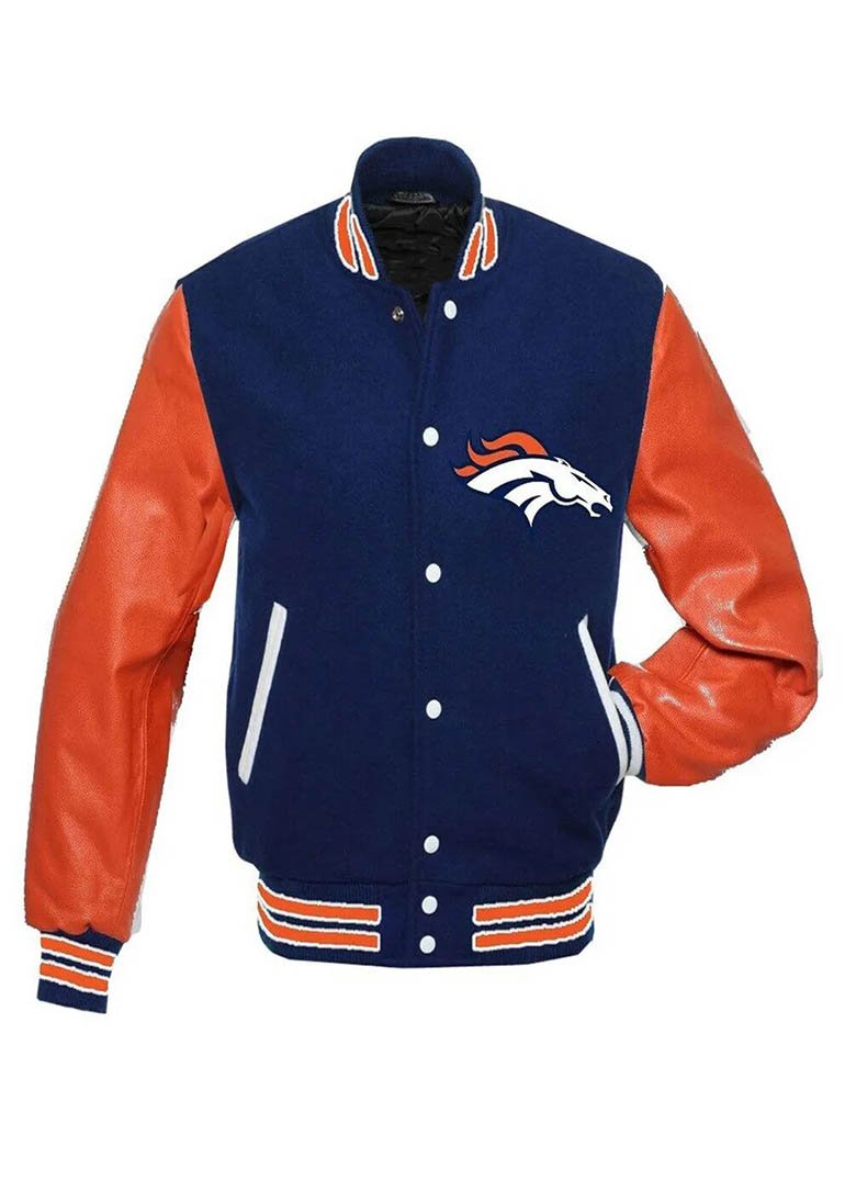 Denver Broncos Varsity Jacket 1 Denver Broncos Varsity Jacket