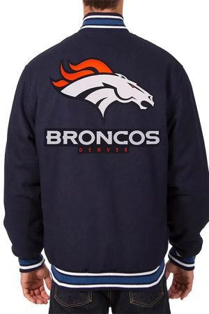 Denver Broncos Wool Varsity Blue Jacket