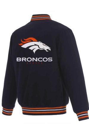 Denver Broncos Wool Varsity Blue Jacket