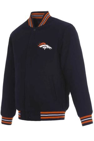 Denver Broncos Wool Varsity Blue Jacket