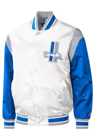 Detroit Lions Clean Up Throwback Satin Jacket