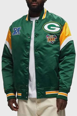 Green Bay Packers Heavyweight Green Satin Jacket