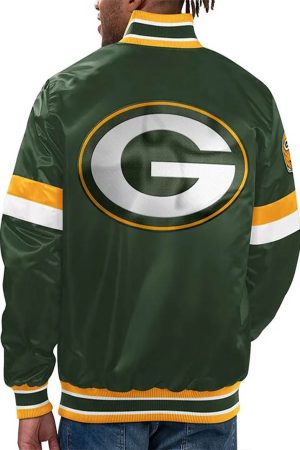 Green Bay Packers Home Game Green Satin Jacket