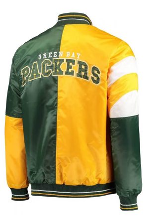 Green Bay Packers Leader Satin Full-Snap Jacket