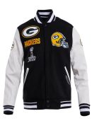 Green Bay Packers Mash Up Wool Varsity Jacket