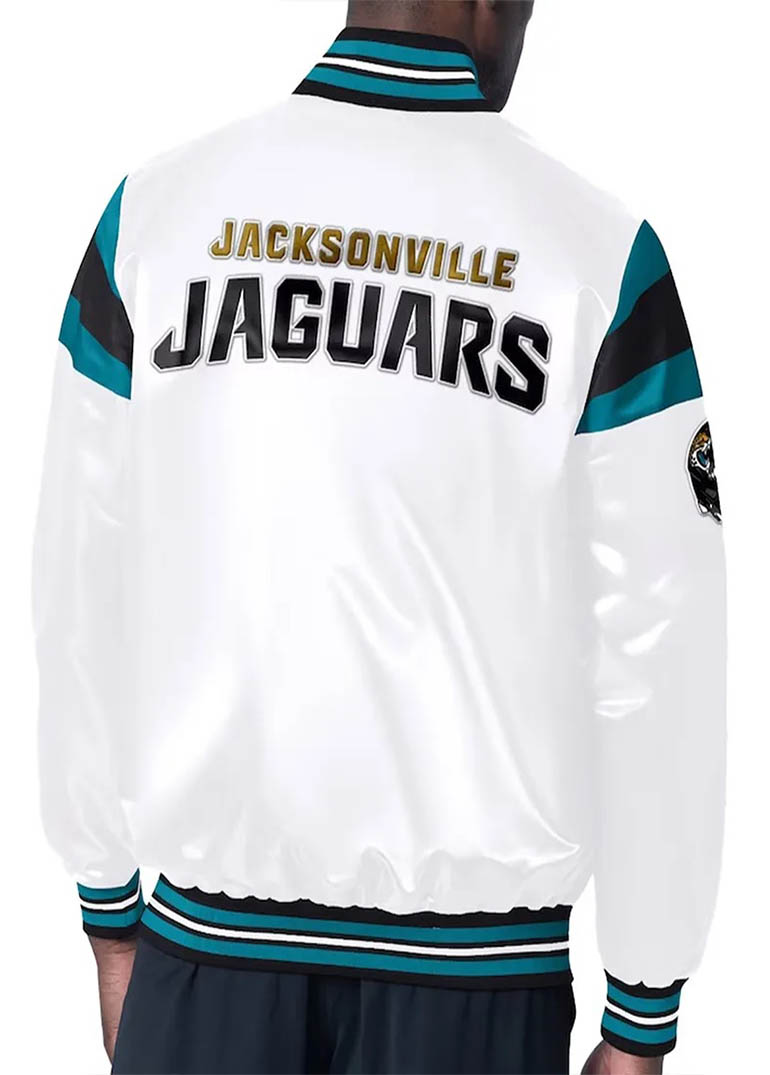 Jacksonville Jaguars Midweight Satin Jacket 2 acksonville Jaguars Midweight Satin Jacket