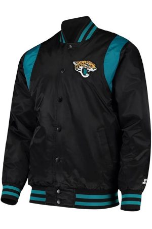 Jacksonville Jaguars Teal and Satin Jacket