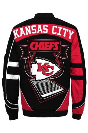 Kansas City Chiefs Black And Red Bomber Jacket