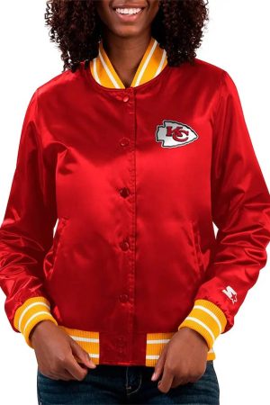Kansas City Chiefs Full Count Red Satin Jacket