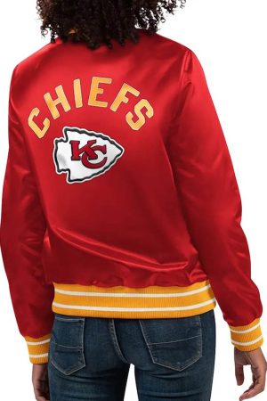 Kansas City Chiefs Full Count Red Satin Jacket