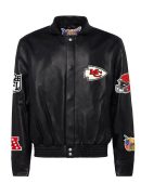 Kansas City Chiefs Jeff Hamilton Black Leather Jacket