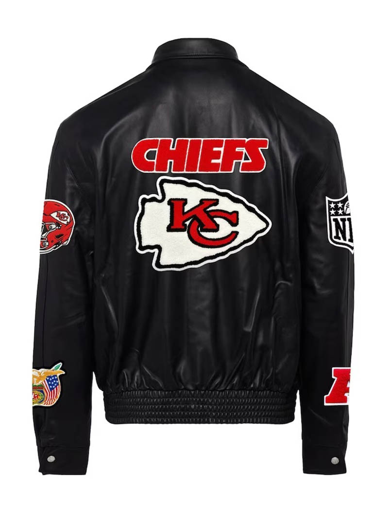Kansas City Chiefs Jeff Hamilton Black Leather Jacket 2 Kansas City Chiefs Jeff Hamilton Black Leather Jacket