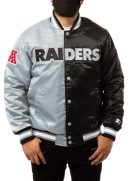 Las-Vegas-Raiders-Bomber-Satin-Black-And-Grey-Jacket