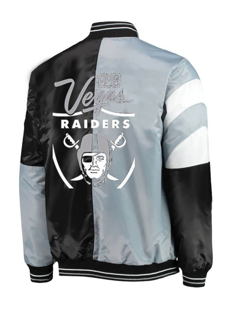 Las Vegas Raiders Color Block Satin Jacket 2 Las-Vegas-Raiders-Color-Block-Satin-Jackets