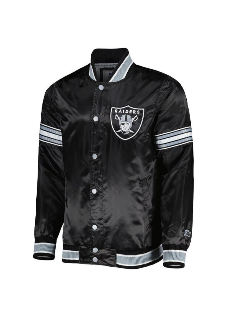 Las Vegas Raiders Midfield Black Satin Jacket 1 Las-Vegas-Raiders-Midfield-Black-Satin-Jacket