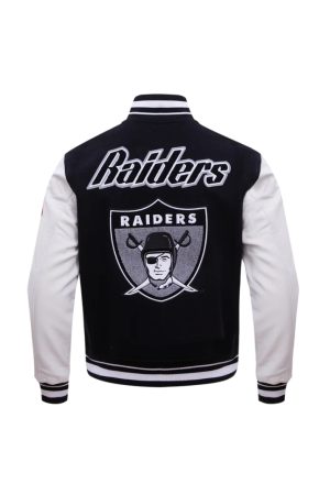 Las Vegas Raiders Retro Classic Rib Wool Varsity Jacket