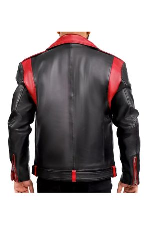 Black And Red Leather Jacket