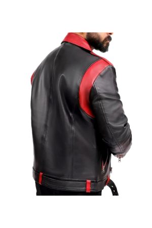 Black And Red Leather Jacket