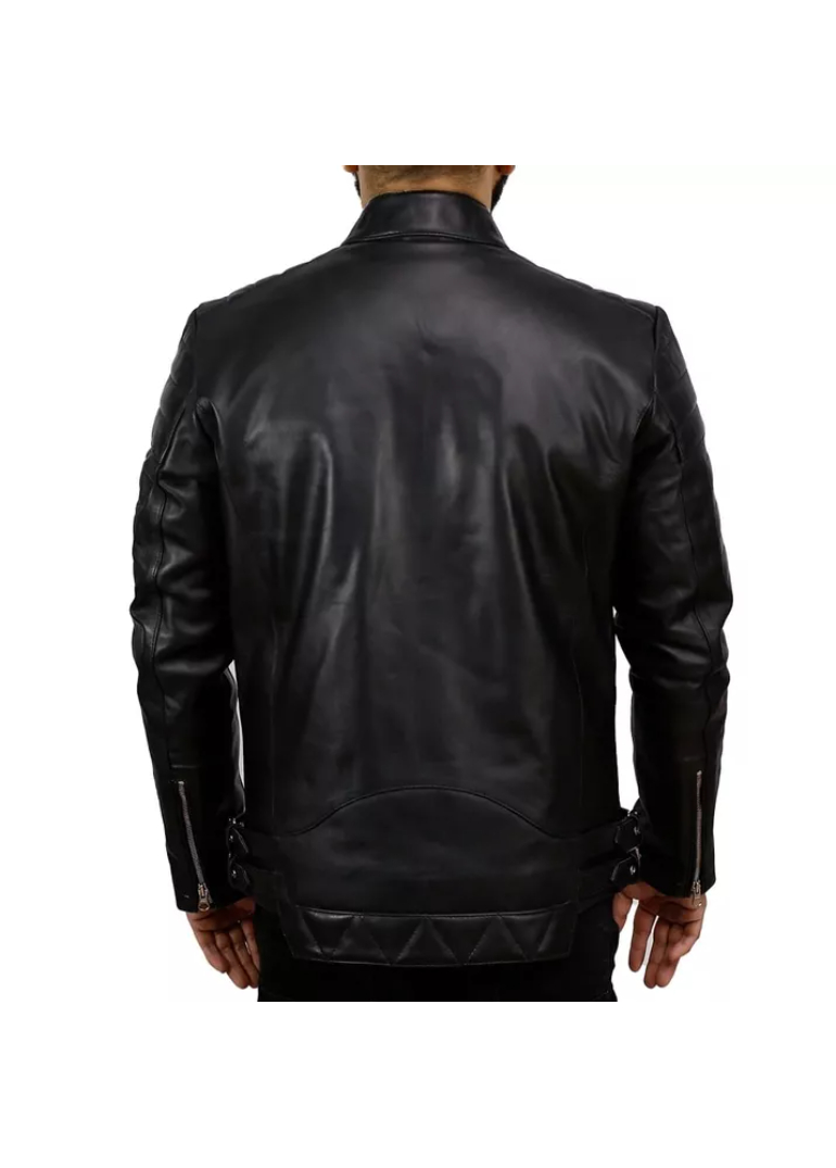 Mens Black Leather Motorcycle Jacket 2 Mens-Black-Leather-Motorcycle-Jacket-Back