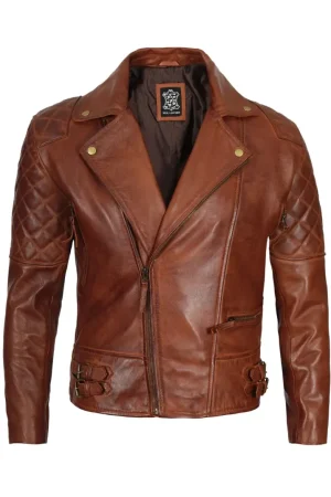 Mens-Brown-Moto-Leather-Jacket