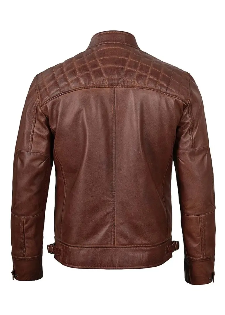 Distressed Brown Leather Jacket 2 Mens-Cafe-Racer-Cognac-Brown-Leather-Jacket