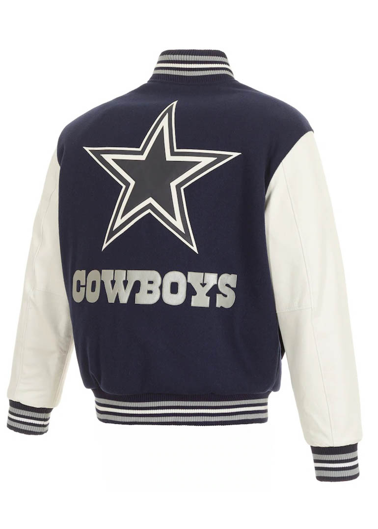 Mens Dallas Cowboys Wool Leather Jacket 2 Mens Dallas Cowboys Wool Leather Jacket