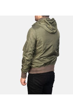 Bomber Green Hooded Jacket