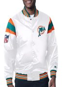 Miami Dolphins Midweight White Satin Jacket