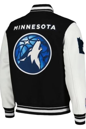 Minnesota Timberwolves City Edition Black Varsity Jacket