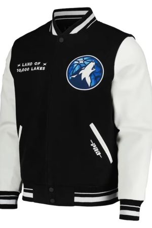Minnesota Timberwolves City Edition Black Varsity Jacket