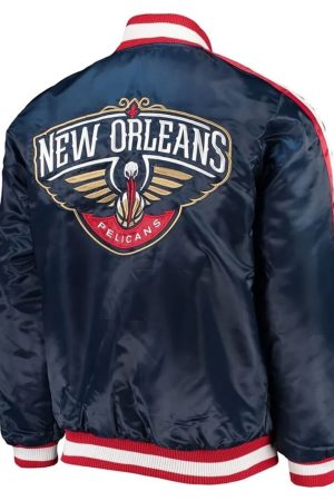 Navy The Offensive New Orleans Pelicans Satin Jacket