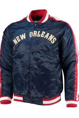 Navy The Offensive New Orleans Pelicans Satin Jacket